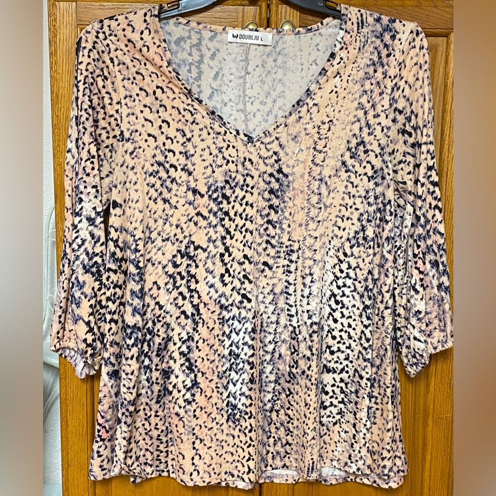 DOUBLJU open sleeve top